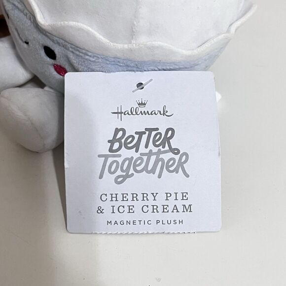 Hallmark Better Together Cherry Pie and Ice Cream Magnetic Plush Pair Set w/ TAG - Picture 9 of 11